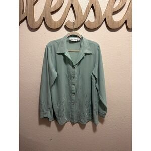 Yves St. Clair Studio Size 16 Blue Blouse